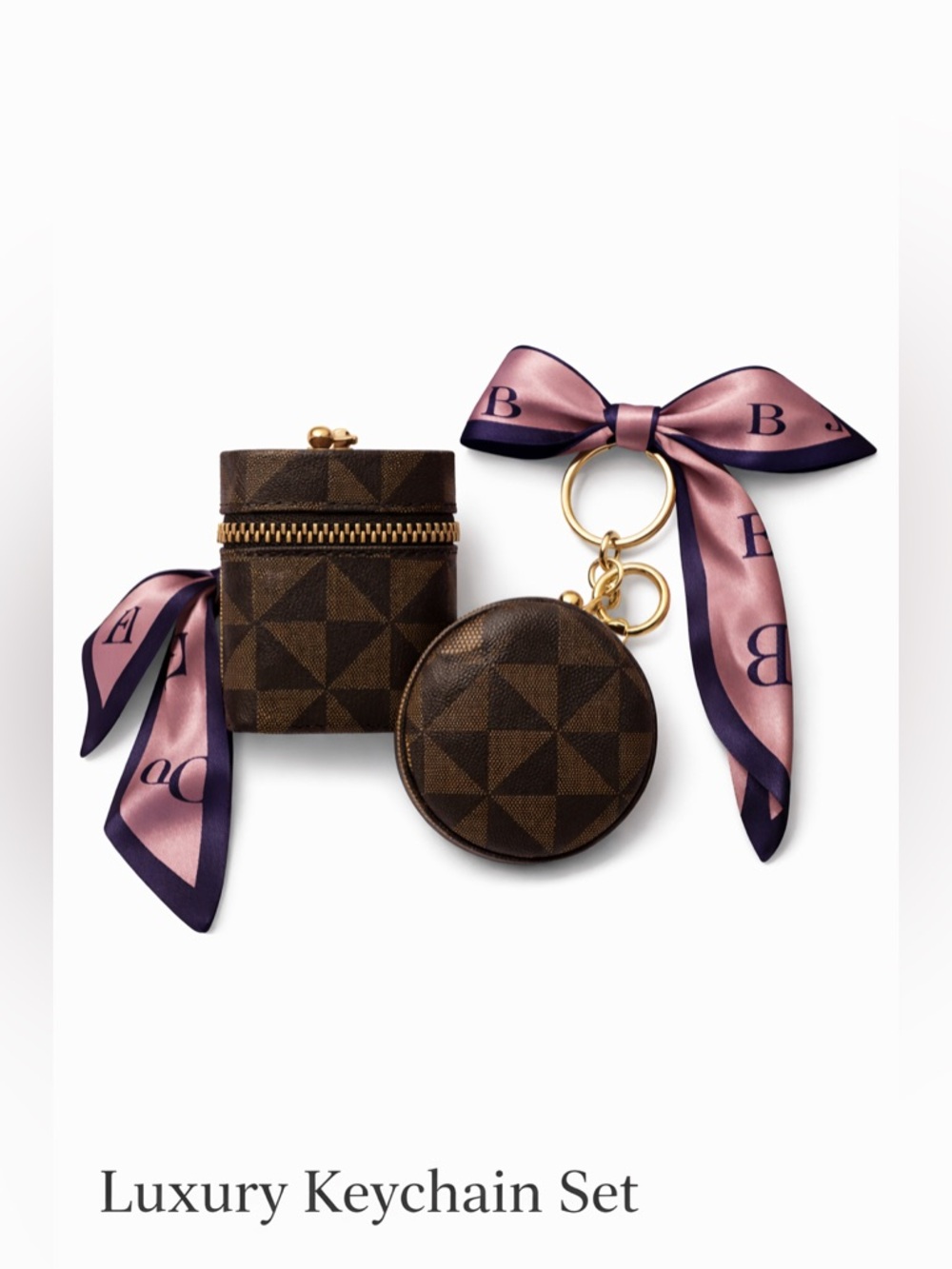 Luxury Keychain iPod & Mirror Set - Geometric